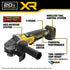 DEWALT DCG410VSB Feature Callout - Anti-Rotation System, E-Brake, Wireless Tool Control, Paddle Switch, Tool Connect Chip-Ready