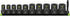 GripEdge XBM10S Coffret de 10 extracteurs de douilles métriques RPT à entraînement 3/8", 10 mm-19 mm