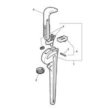 Ridgid 31005 8" Heavy-Duty Straight Pipe Wrench parts breakdown schematic diagram