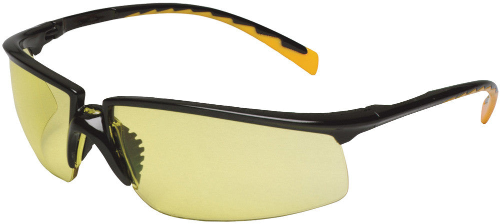 3M Privo 12263 Safety Glasses with Black Frame and Amber Anti-Fog Lens