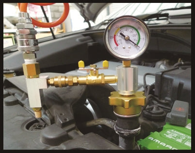 9 Circle 9CL-70120 Cooling System Vacuum Purge Kit In Use on Vehicle