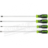 Mueller-Kueps 706 400 XL Hex Screwdriver Kit 4 pcs with 300mm shanks and ergonomic green and black two-component handles