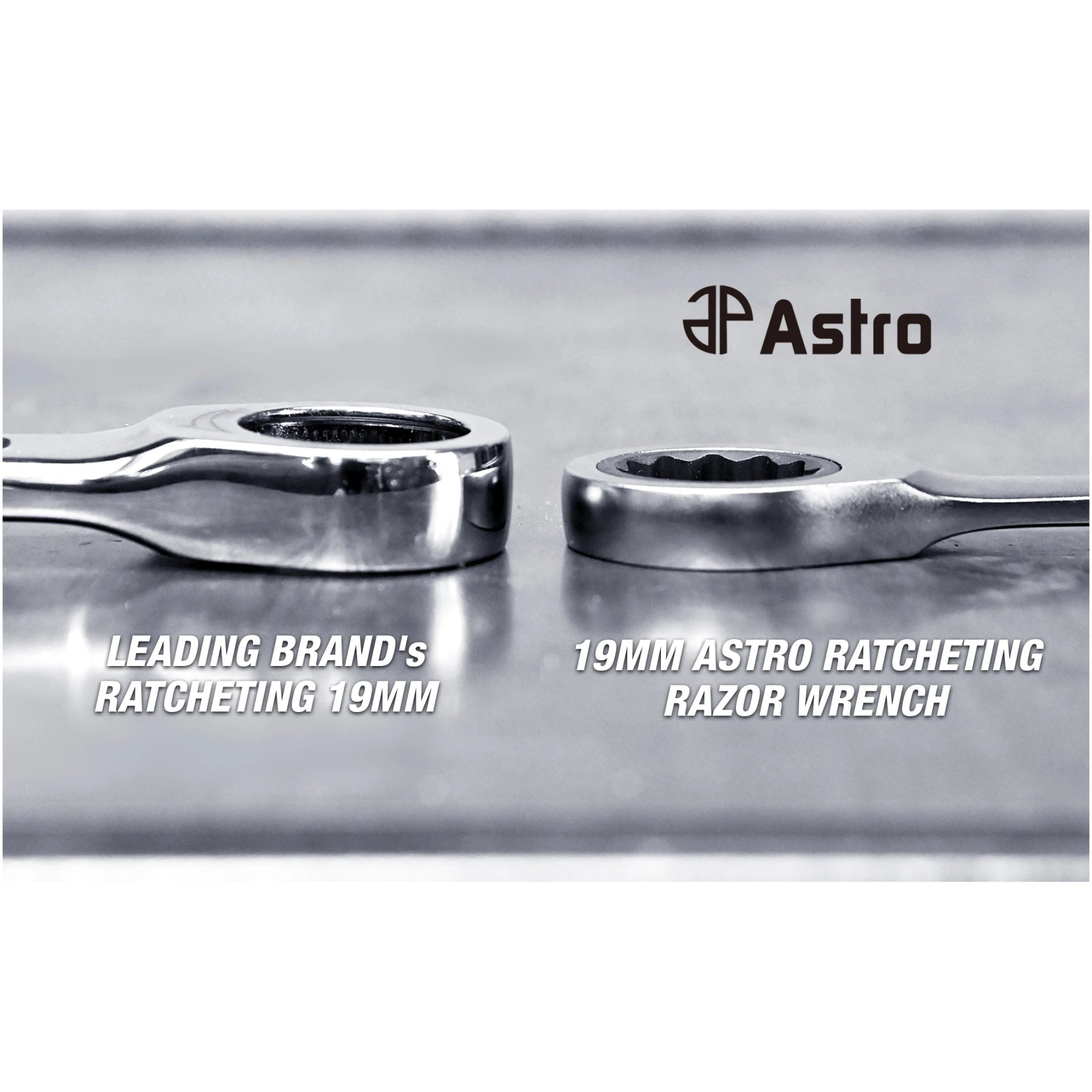 Astro Pneumatic 71012 Razor 12pc Super-Thin Ratcheting Wrench Set 8-19mm