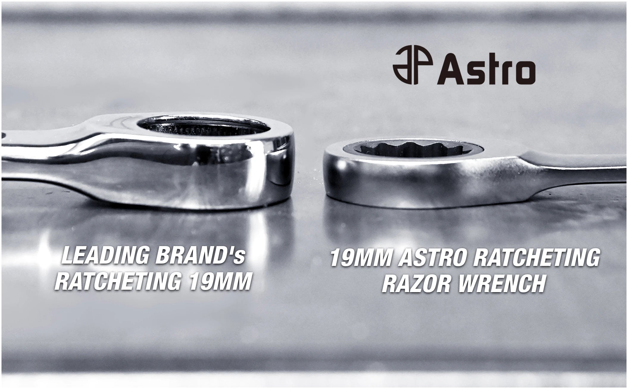 Astro Pneumatic 71012 Razor 12pc Super-Thin Ratcheting Wrench Set 8-19mm