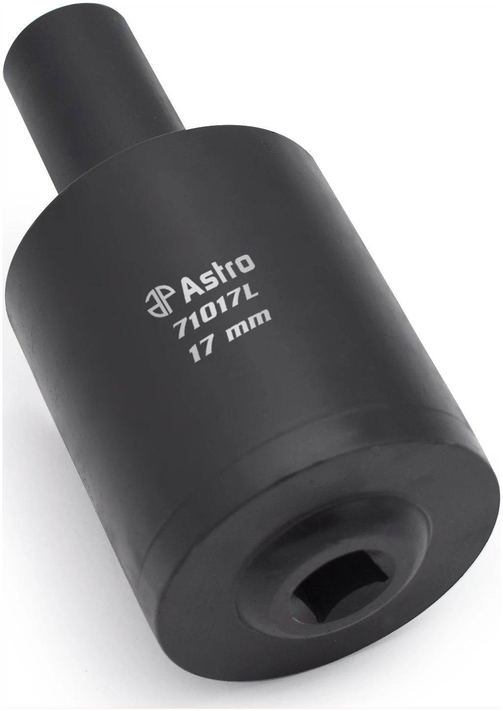 Astro Pneumatic 71017L 17mm Lug Nut Drum Socket Impact Torque Multiplying - front angle view showing socket opening