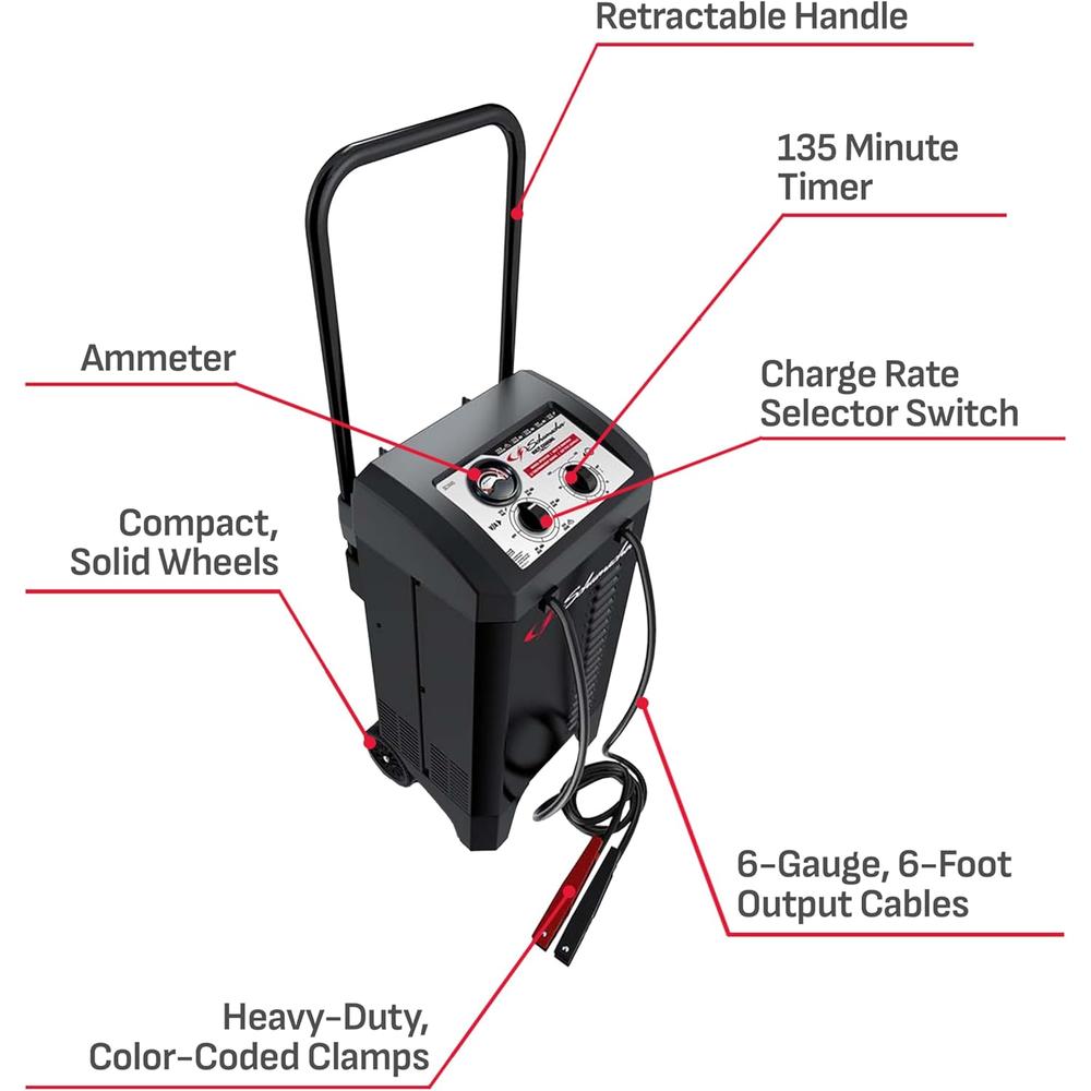 Schumacher Electric SC1445 6V/12V 250A CHARGEUR DE BATTERIE MANUEL/DÉMARREUR DE MOTEUR