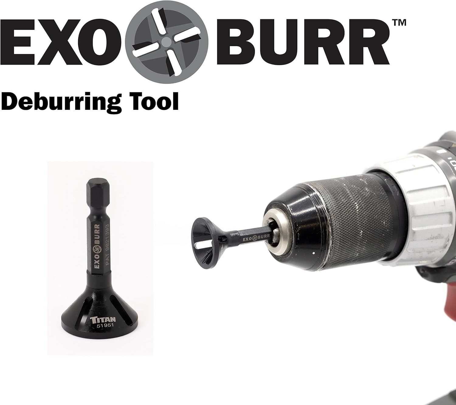 Titan Tools 51951 EXOBURR DEBURRING TOOL, 5/32" TO 7/16" (4MM-12 MM)