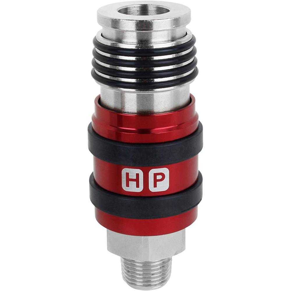 Milton Industries S-1759 Coupleur industriel d'échappement de sécurité universel 2 en un, débit corporel 3/8" NPT x 3/8" (accepte les styles : H, P)