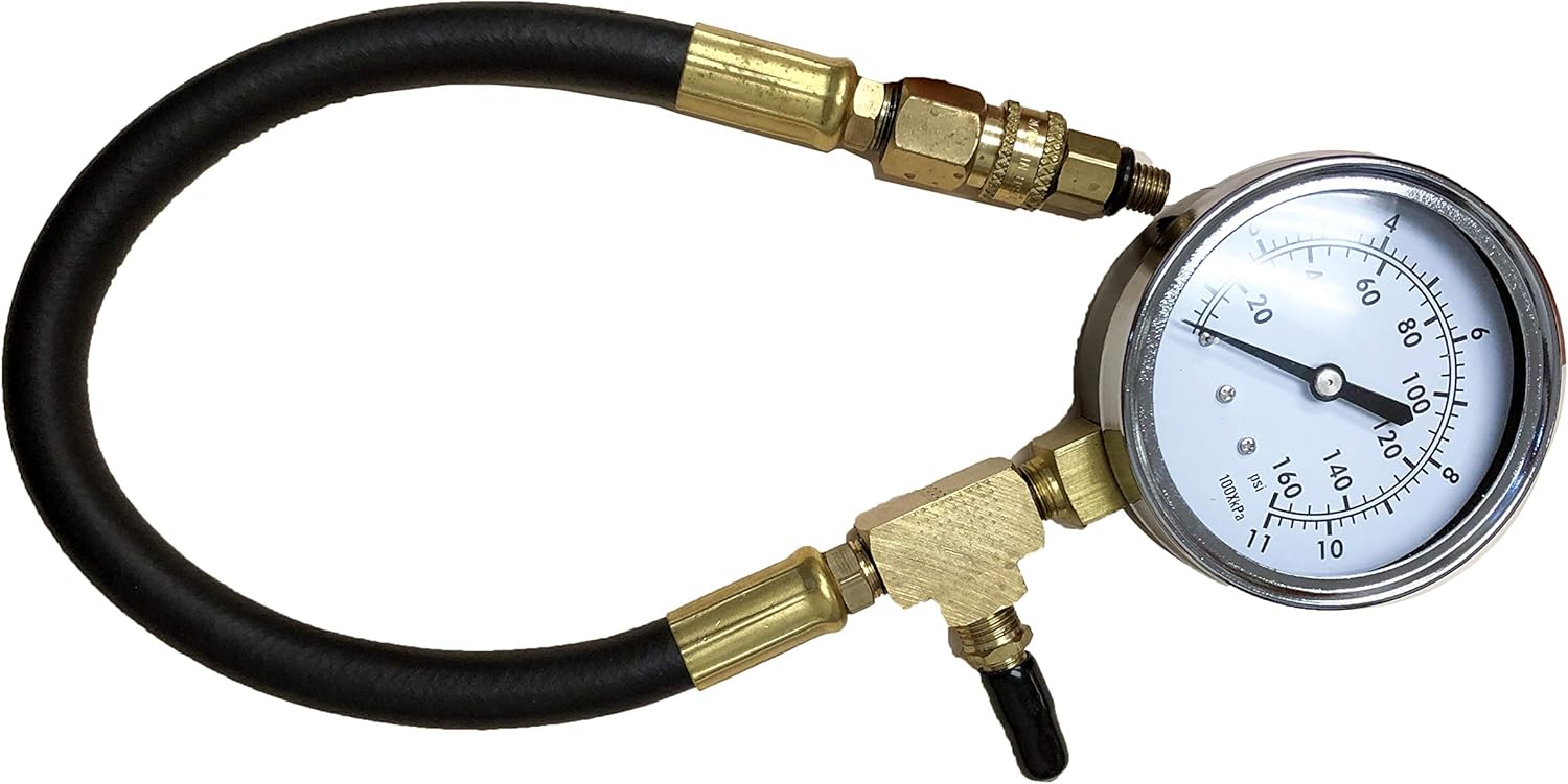 CTA Tools 5171 MERCEDES-BENZ AIR SUSPENSION PRESSURE TESTER, PSI & 100XKPA, 20" HOSE, 8MM X M1.0 MB ADAPTER