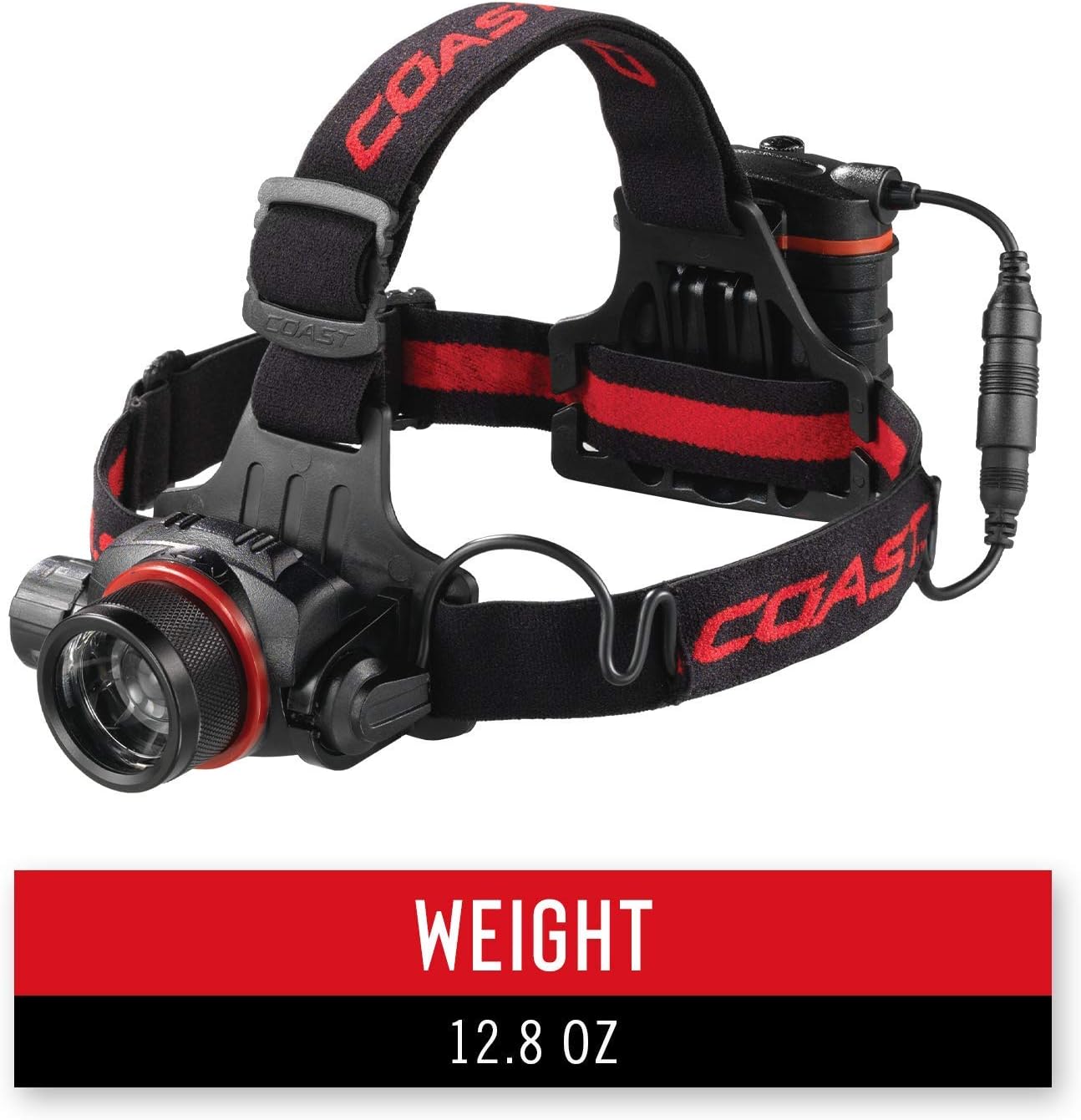 Coast 21343 HL8R Lampe frontale LED rechargeable à focalisation pure 800 lm, noire