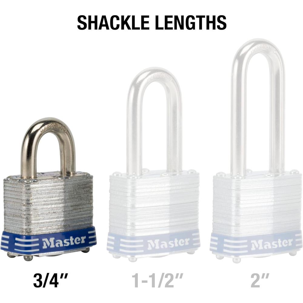 Cadenas laminé 3D Master Lock, anse de 3/4", largeur de 1-9/16"