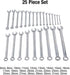 Sunex Tools 9917MPRA 25 Pc. Metric Full Polish V-Groove Combination Wrench Set