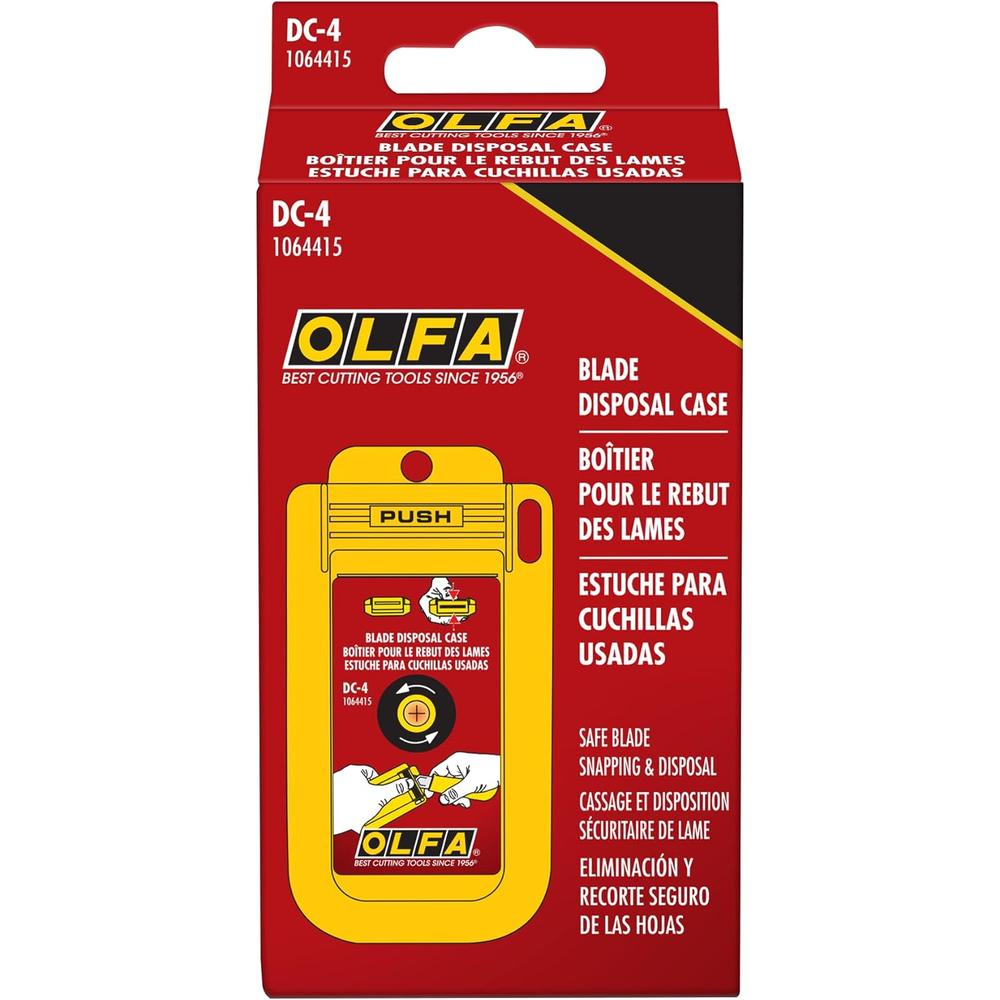 Boîte d'élimination des lames Olfa DC-4 avec trou de montage