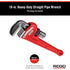 Ridgid 31025 Model 18 Heavy-Duty Straight Pipe Wrench, 18" Plumbing Wrench