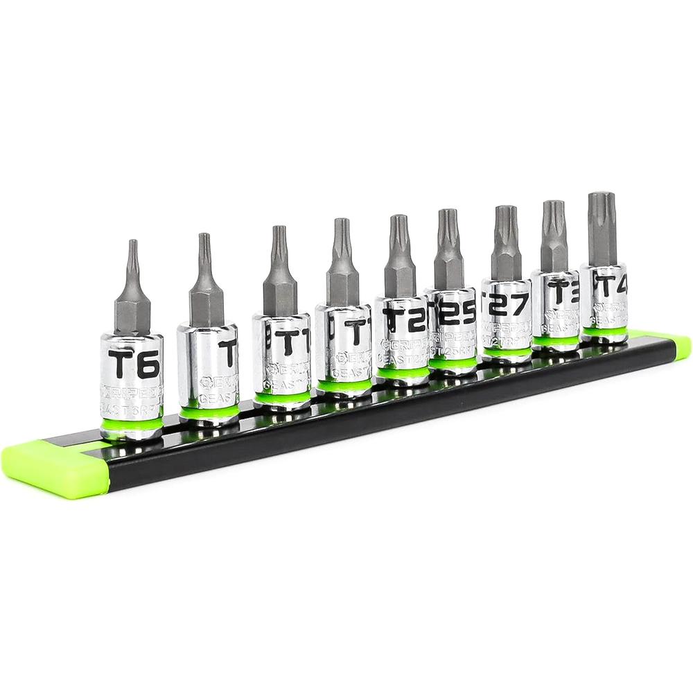 GripEdge GE9ASTSRPT 9pc 1/4" Dr. RPT Torx Driver Set, T6-T40