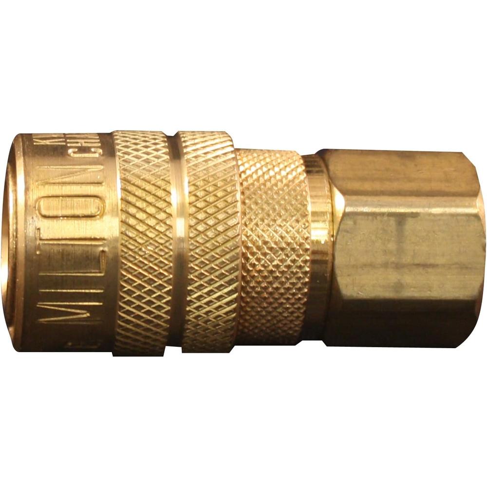 Milton Industries 715 1/4" FNPT M-Style Brass Coupler