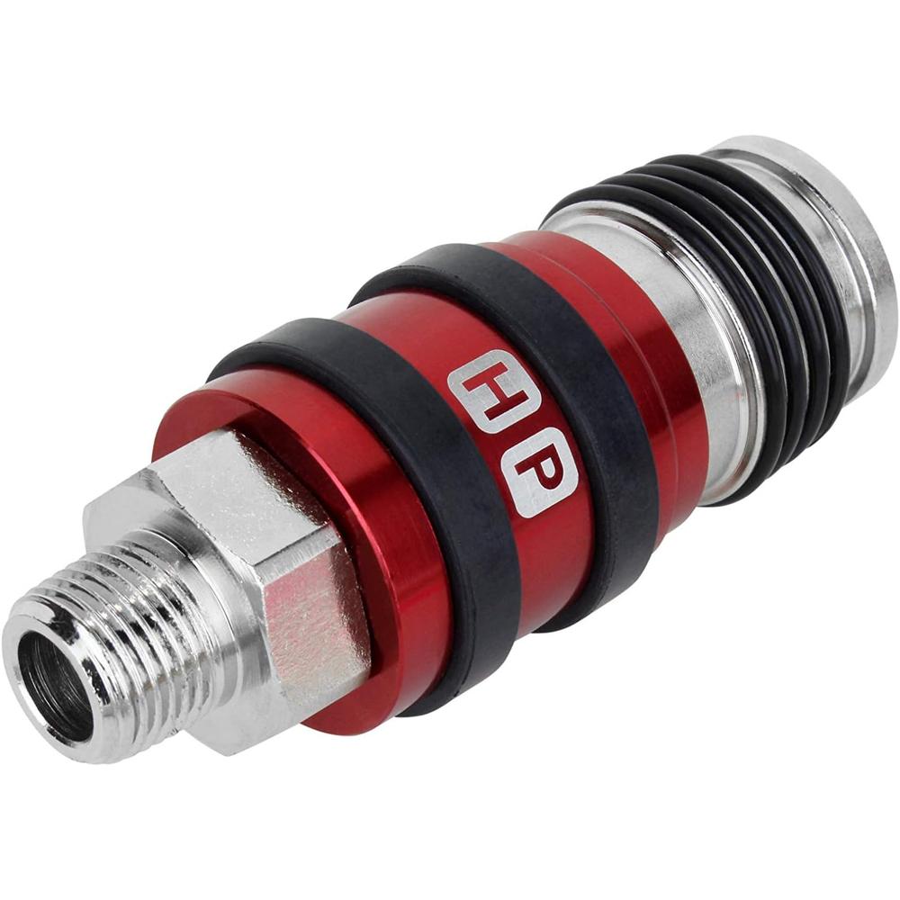 Milton Industries S-1759 Coupleur industriel d'échappement de sécurité universel 2 en un, débit corporel 3/8" NPT x 3/8" (accepte les styles : H, P)