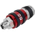 Milton Industries S-1759 Coupleur industriel d'échappement de sécurité universel 2 en un, débit corporel 3/8" NPT x 3/8" (accepte les styles : H, P)