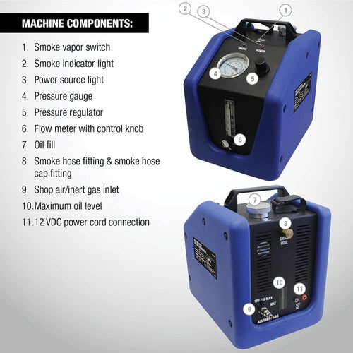 Machine à fumée de diagnostic pour camion robuste Mastercool 43060-HD, 0-28 Psi