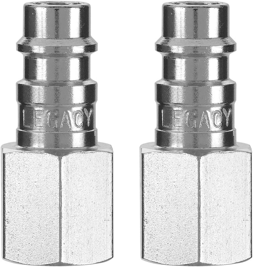 Legacy Manufacturing A53430FZ-2PK Flexzilla Pro High Flow Plug, 1/4" FNPT, 1/4" Body, 2-Pack
