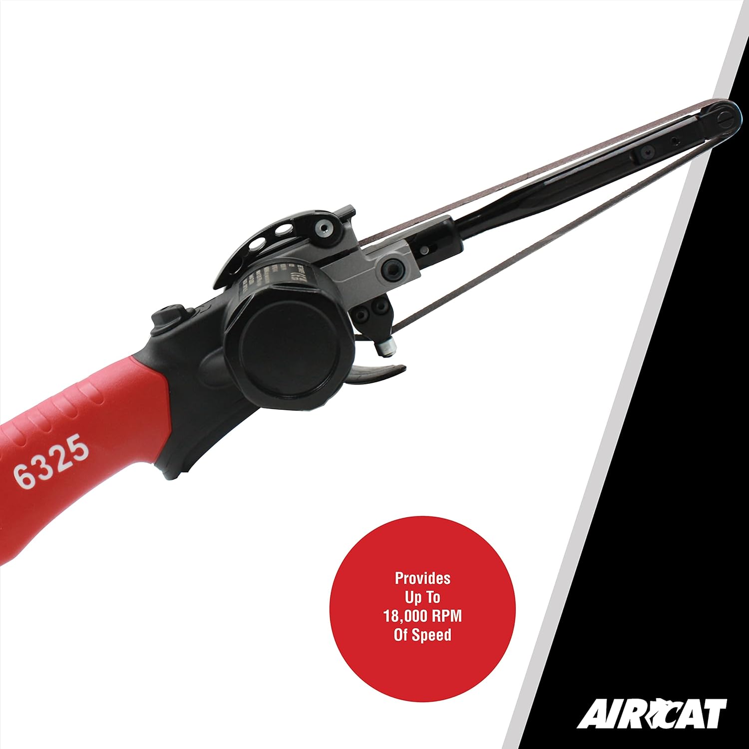 AirCat 6325 1/2" x 18" Belt Sander, 18,000 RPM, 0.6 HP, 360° Sanding Arm Adjustments