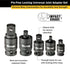 Titan Tools 16150 Pin-Free Locking U-Joint Adapter Set-5 pieces