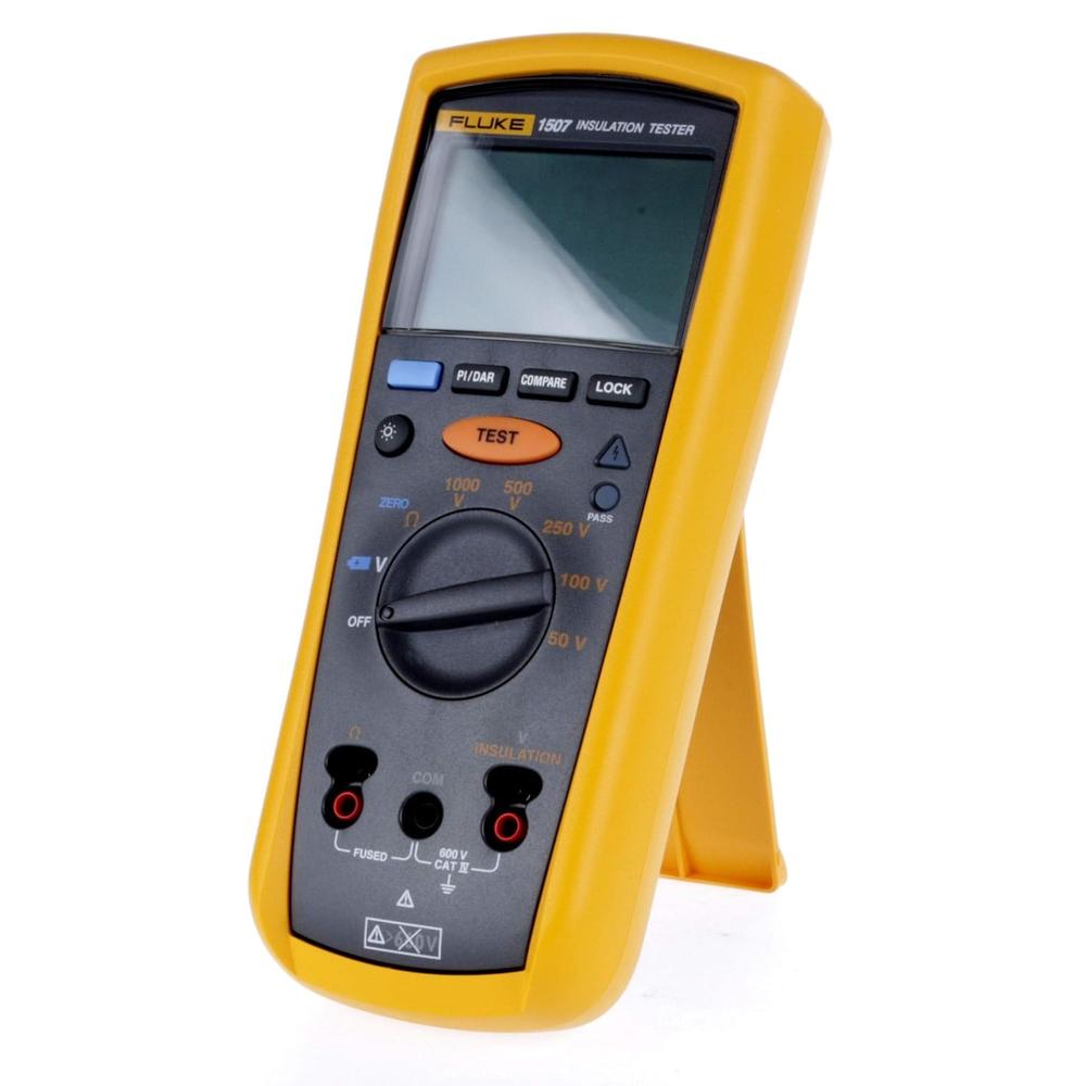 Testeur de résistance d'isolement Fluke 5066006 modèle 1507, 600 V CA/CC, plage de test d'isolement : 0,01 MΩ - 10 GΩ, tensions de test d'isolement : 50/100/250/500/1000 V