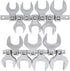 Sunex 9721A 14 Pc 1/2" Dr. Jumbo SAE Crowfoot Wrench Set CRV