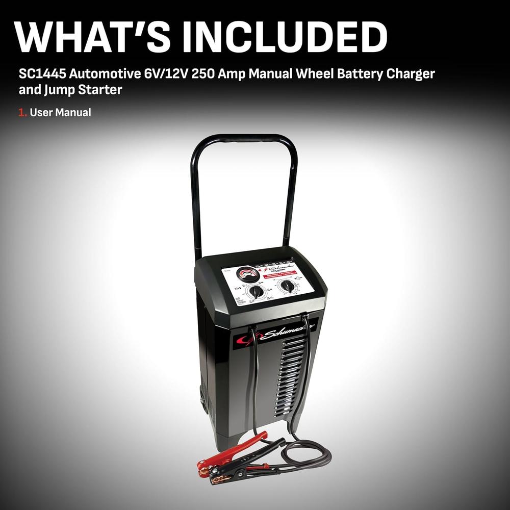 Schumacher Electric SC1445 6V/12V 250A CHARGEUR DE BATTERIE MANUEL/DÉMARREUR DE MOTEUR