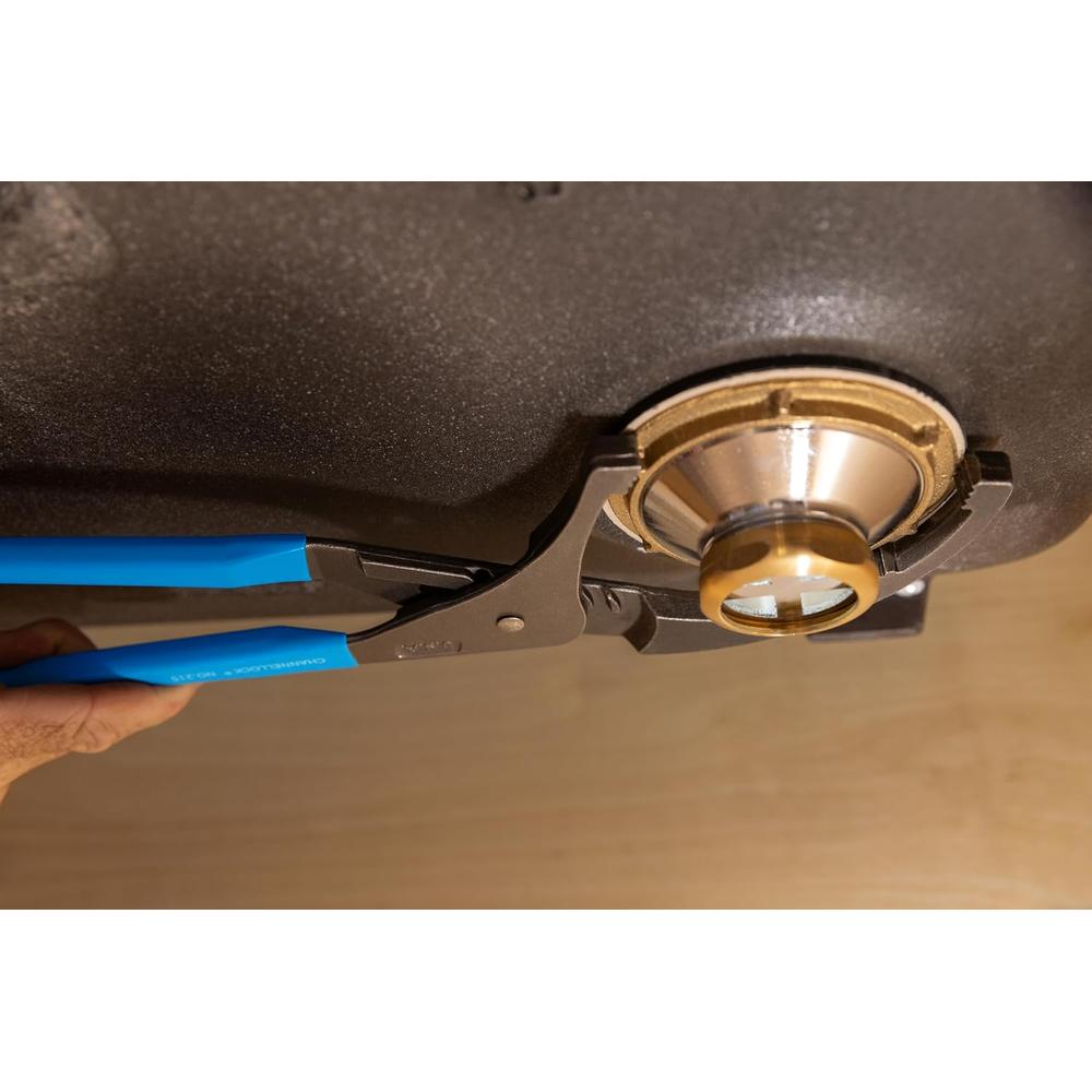 Channellock 215 15-Inch Oil Filter & PVC Pliers | Ideal for Engine Filters, Conduit, and Fittings | Forged from High Carbon Steel | Made in the USA