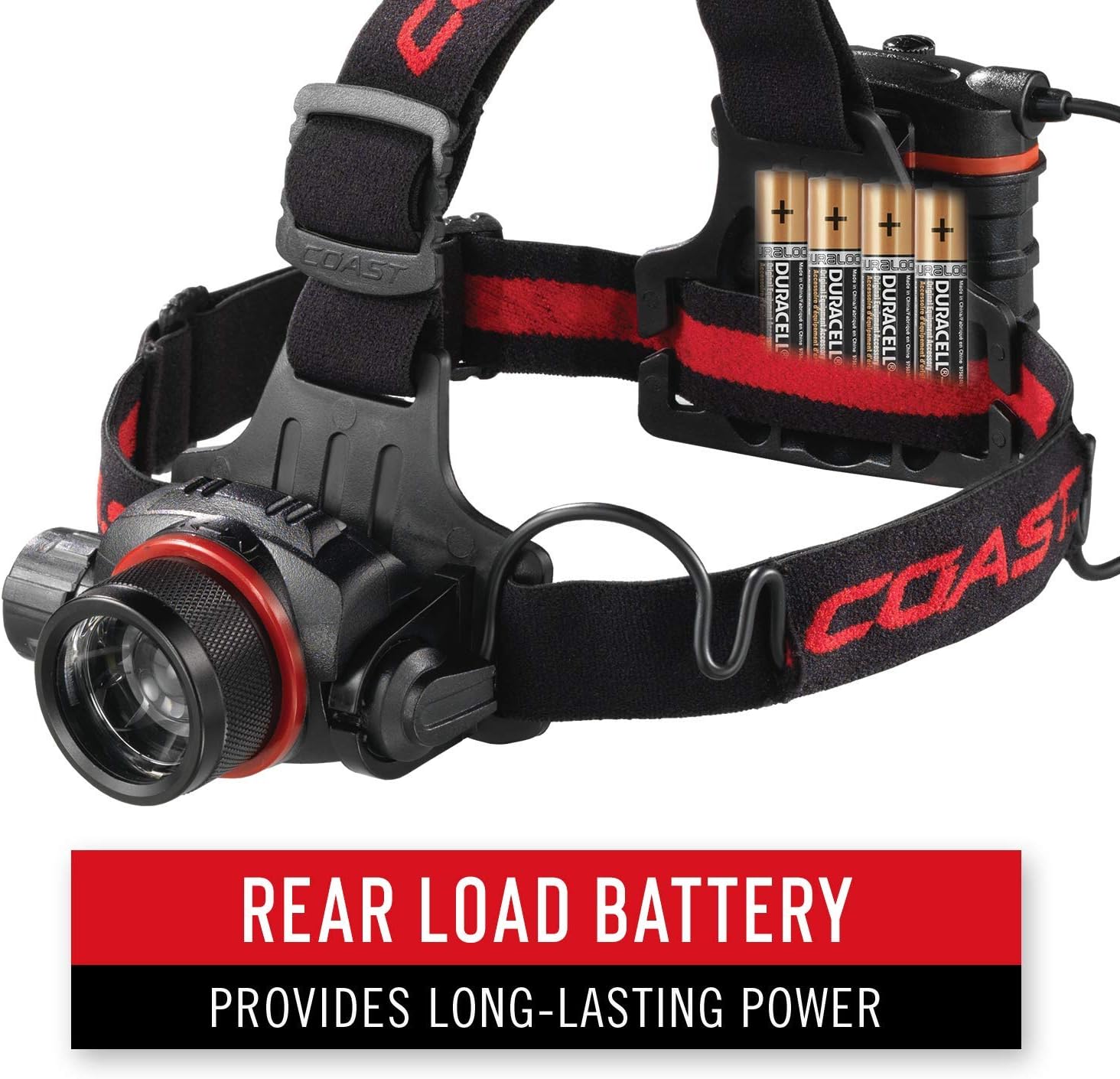 Coast 21343 HL8R Lampe frontale LED rechargeable à focalisation pure 800 lm, noire