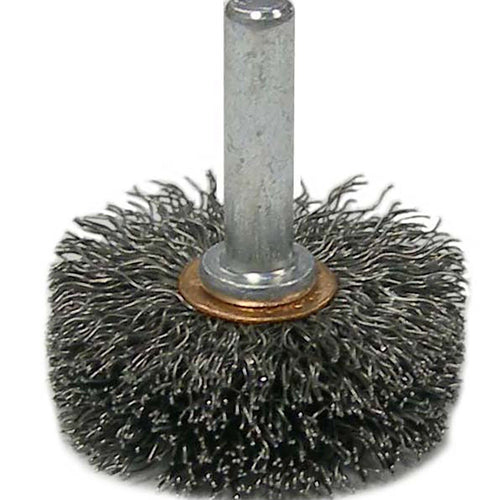 Weiler 17605 ROUE À FIL SERTI MONTÉE SUR TIGE 1-3/4", REMPLISSAGE EN ACIER 0,006", TIGE 1/4" Â Â Â Â Â Â Â
