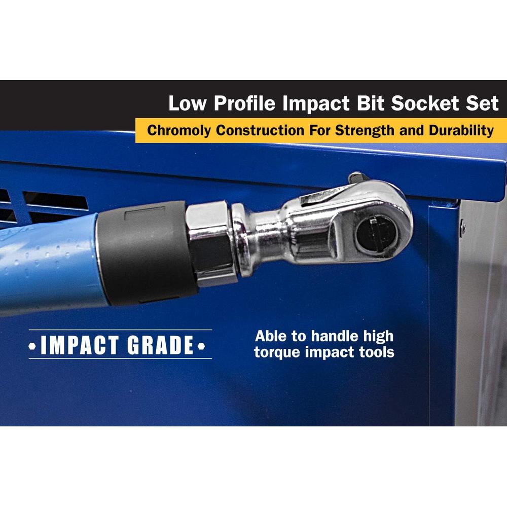TITAN 16138 9-Piece Low Profile Impact Triple Square Bit Socket Set