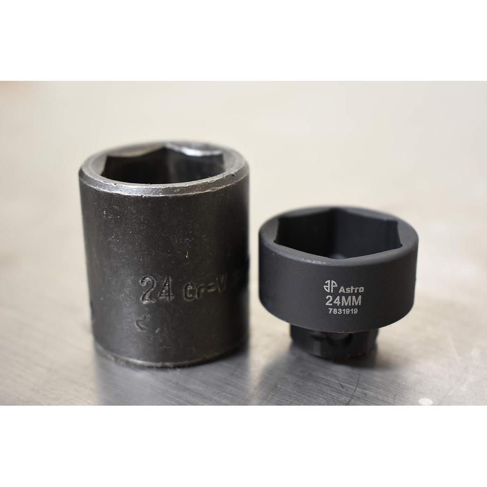 Astro Pneumatic 78319 19pc 3/8" Drive Low Profile Nano Impact Socket 6-24mm - No Skips