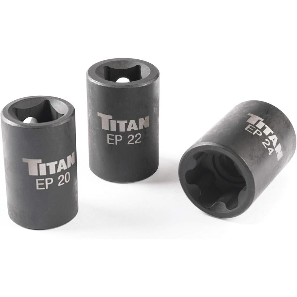 Titan 17414 External Torx Plus Socket Set, 3 Piece