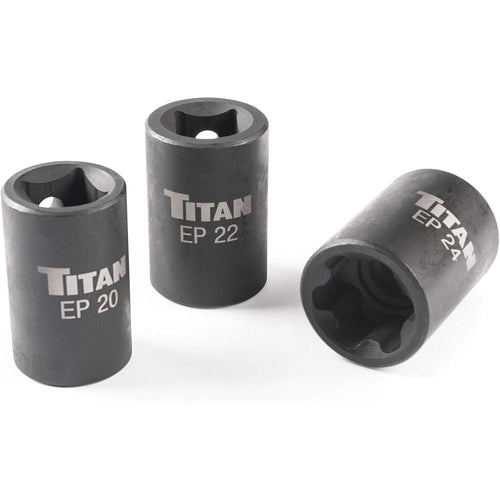 Titan 17414 External Torx Plus Socket Set, 3 Piece