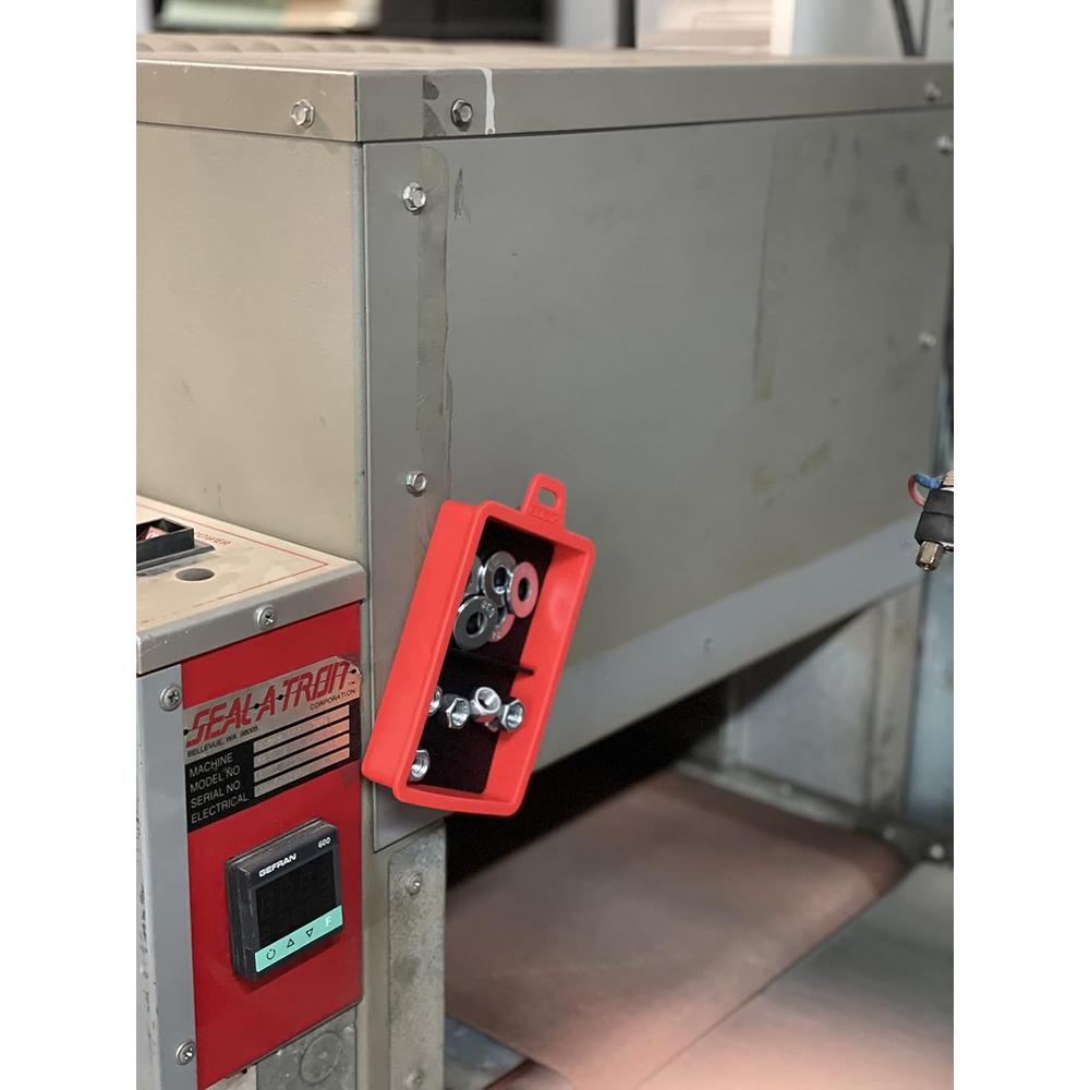 Gripty MT206 SILICONE DIVIDED MAGNETIC PARTS TRAY, SET OF 3, INCLUDES (2) GREEN & (1) RED, 5" X 3.5" X 1"