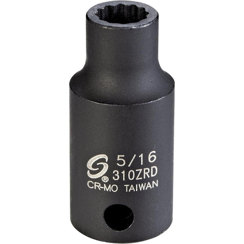 Sunex Tools 310ZRD 3/8" Dr. 5/16" 12pt Semi-Deep Impact Socket