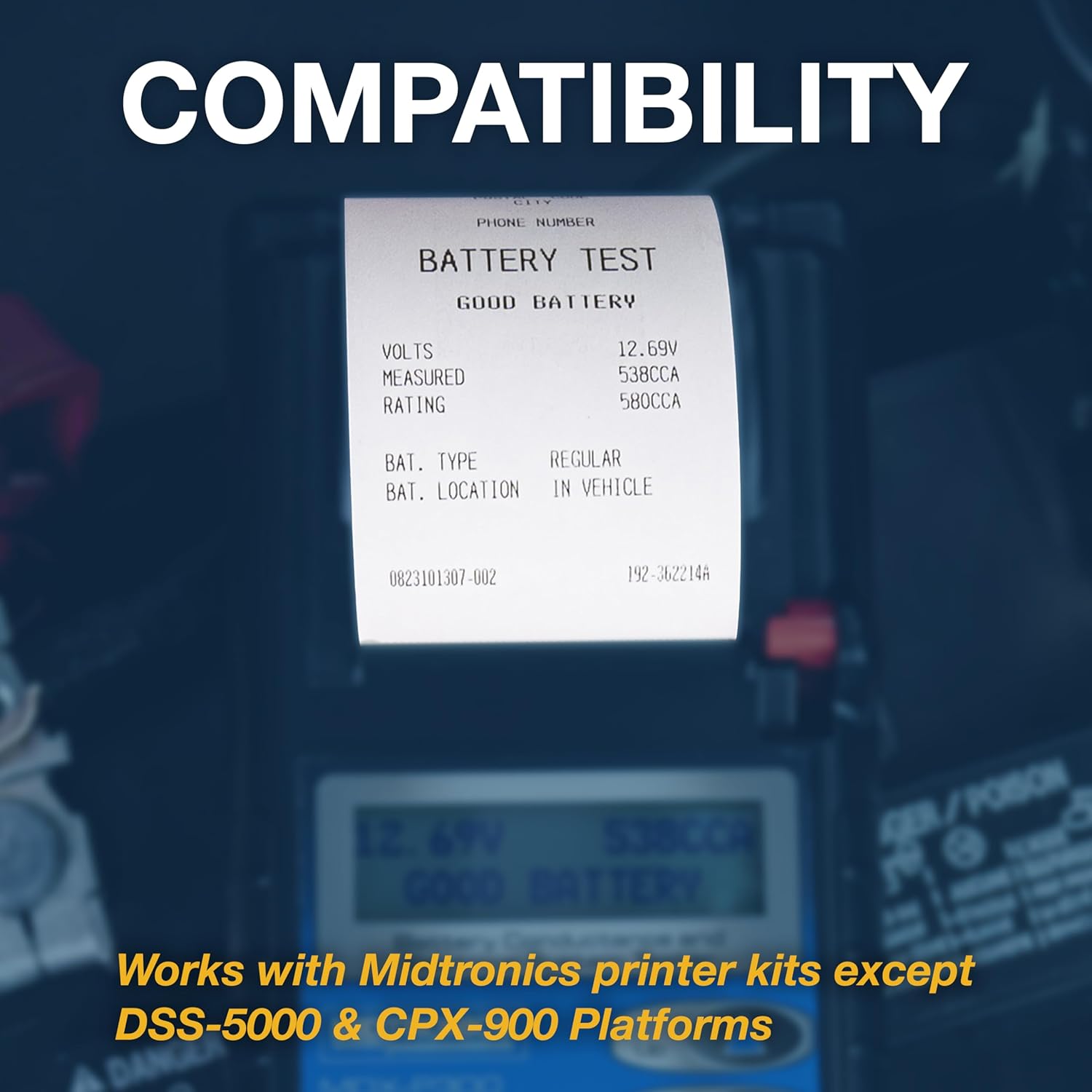 Papier Midtronics A095, thermique, paquet de 6