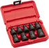 Sunex 2690SE 1/2-Inch Drive External Star Impact Socket Set, Standard, 6-Point, Cr-Mo, E10 - E24, 9-Piece