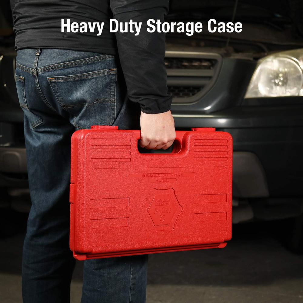 Sunex 2669, 1/2 Inch Drive Master Impact Socket Set, 39-Piece, 9mm-30mm, Standard/Deep, Cr-Mo Steel, Radius Corner Design, Dual Size Markings, Heavy Duty Storage Case