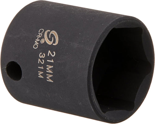 Sunex Tools 321M 3/8 in. Drive 21-mm Impact Socket