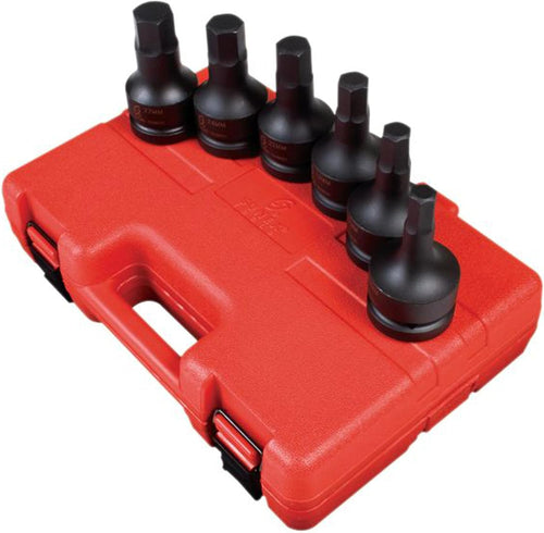 Sunex 5607 1" Drive Metric Hex Driver Set. 6 piece