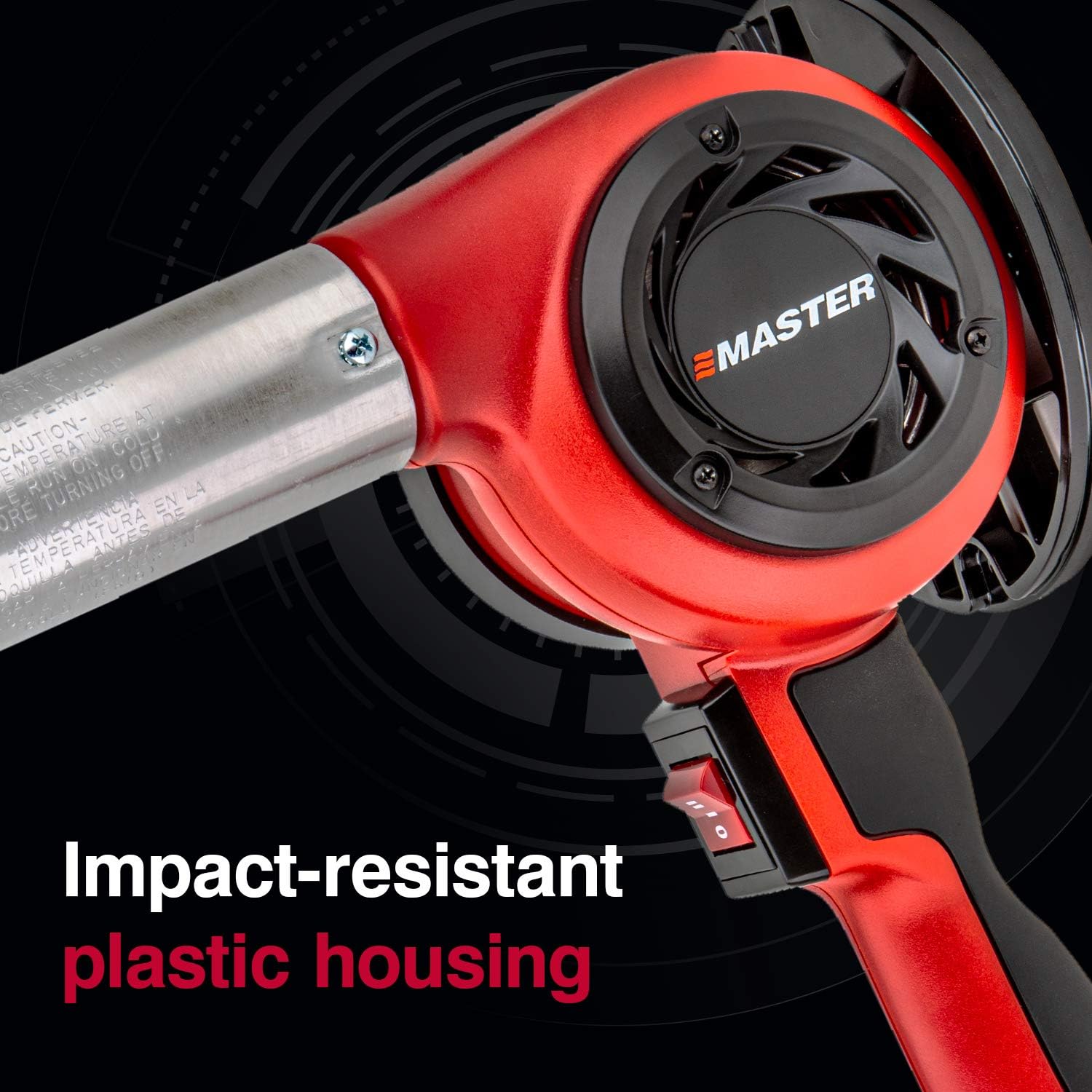 Master Appliance HG-501T MASTER HG T-SERIES HEAT GUN WITH LIGHTWEIGHT PLASTIC HOUSING, 1200°F/649°C, 27 CFM, 120V, 14A, 1680W