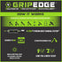 GripEdge RPT Rounding Prevention Technology how it works infographic with G-FORS system