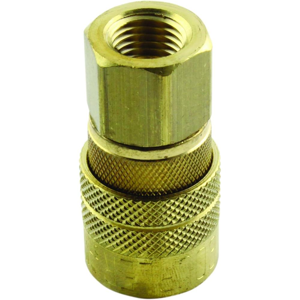 Milton Industries 715 1/4" FNPT M-Style Brass Coupler