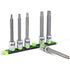 GripEdge HBM6LS 6-Pc 3/8'' Dr Long Metric Rpt Hex Driver Set, 4-10 Mm