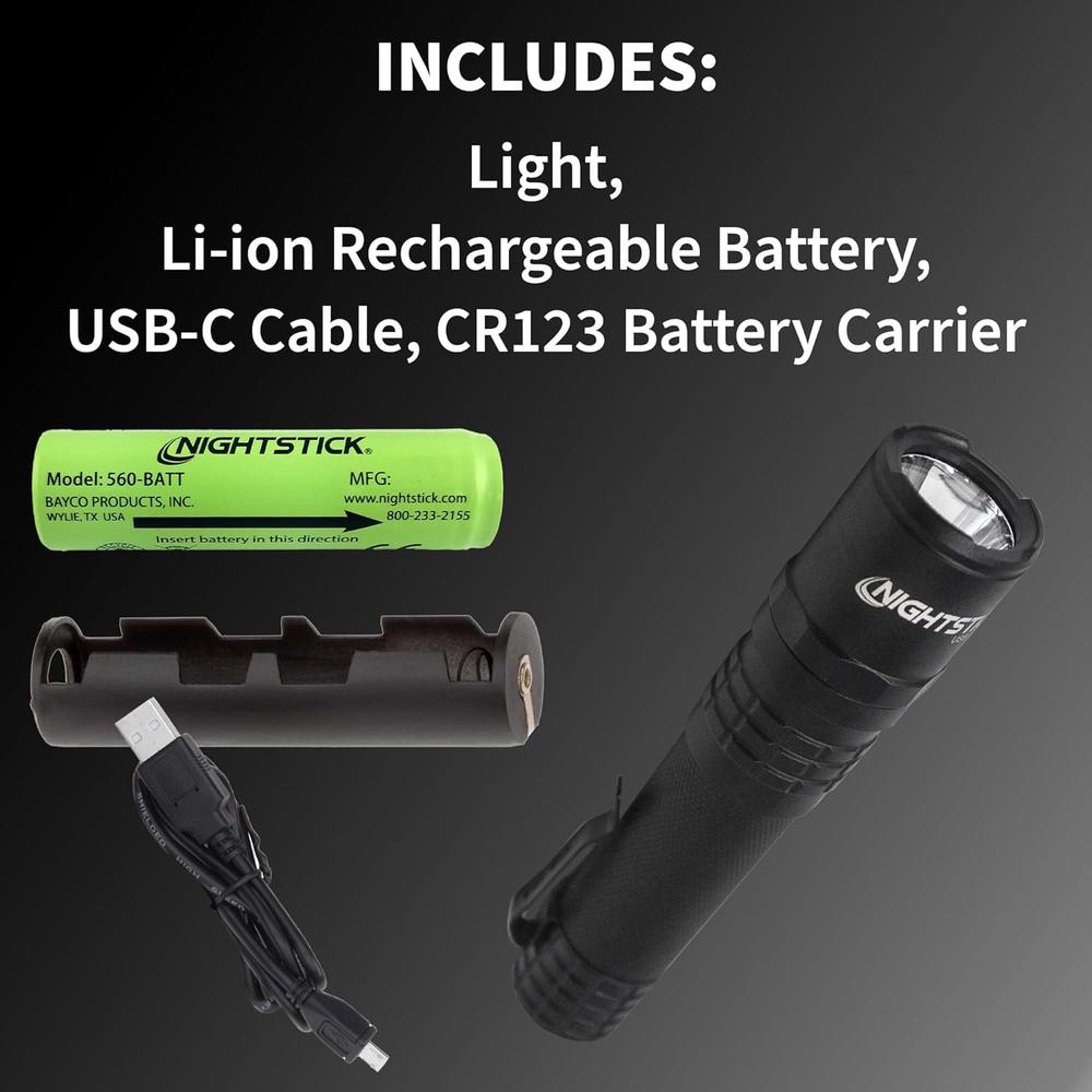 Bayco USB-558XL Lampe de poche tactique rechargeable USB - Noir