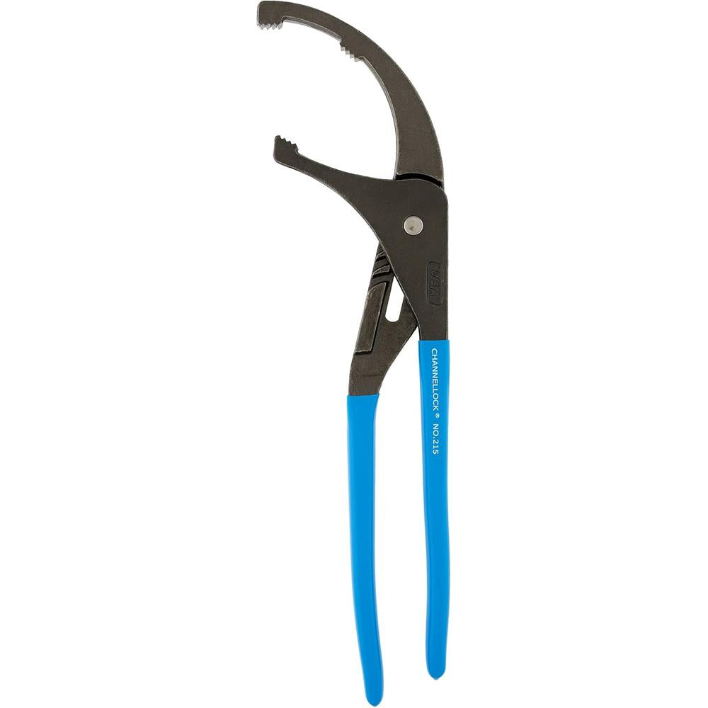 Channellock 215 15-Inch Oil Filter & PVC Pliers | Ideal for Engine Filters, Conduit, and Fittings | Forged from High Carbon Steel | Made in the USA