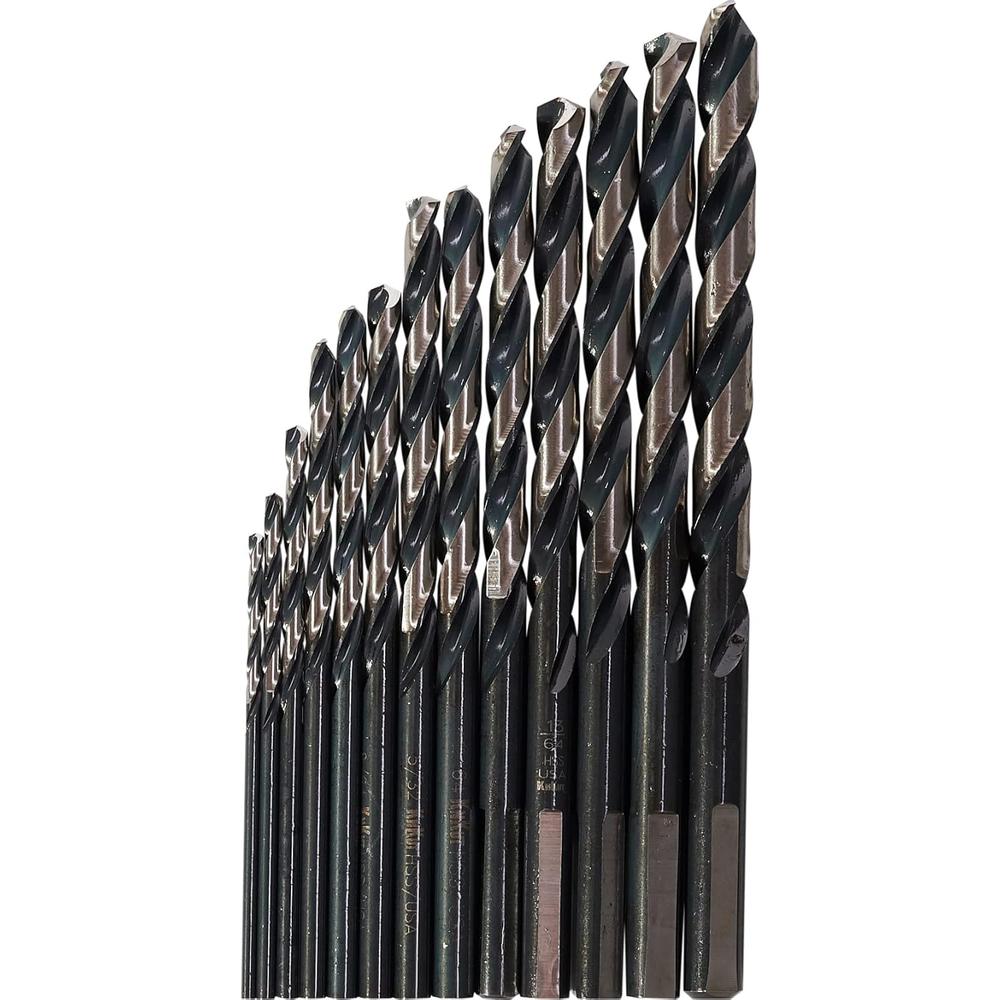 KnKut 13KK5 13 Piece Jobber Length Drill Bit Set 1/16"-1/4" By 64ths